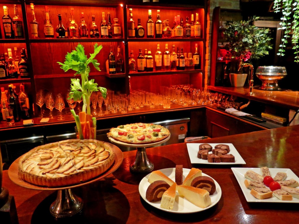 sweet cakes and salty food Buffet