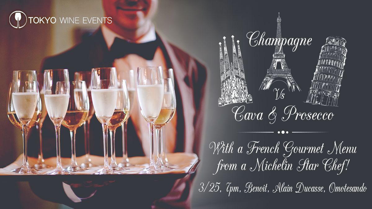 Champagne, Prosecco, Cava