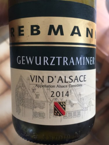 Alsace gewurztraminer rebmann