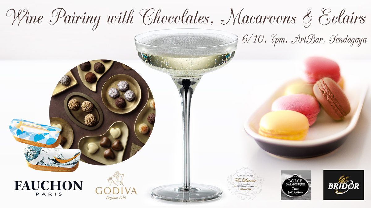 Wine Pairing with Chocolates, Macaroons & Eclairs