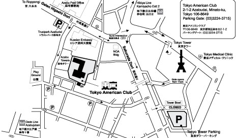 Tokyo American Club Map